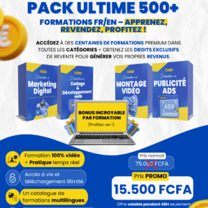 PACK ULTIME + de 500 Formations digitales